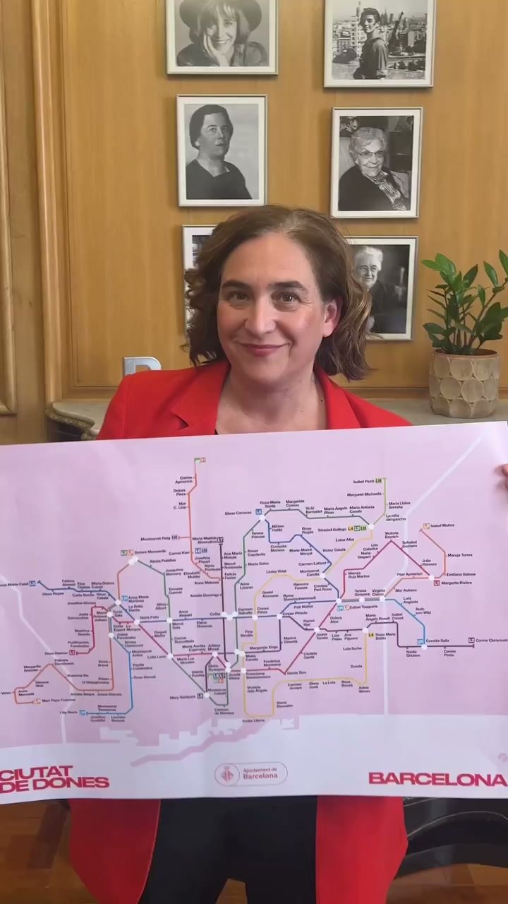 Fotograma del reel sobre les dones que donen nom a estacions del metro de Barcelona