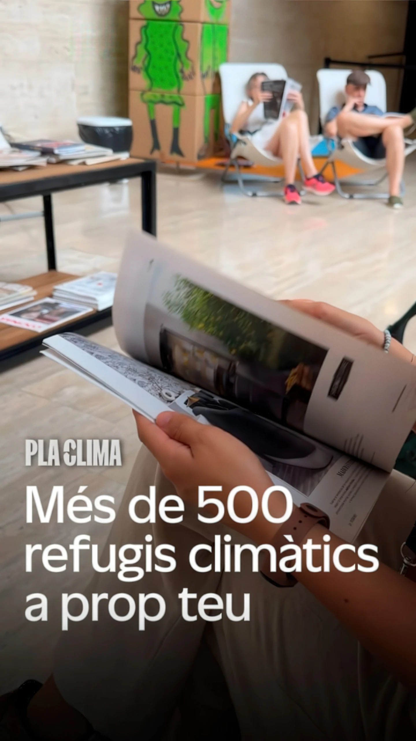 Fotograma de la campanya municipal sobre els refugis climàtics de Barcelona