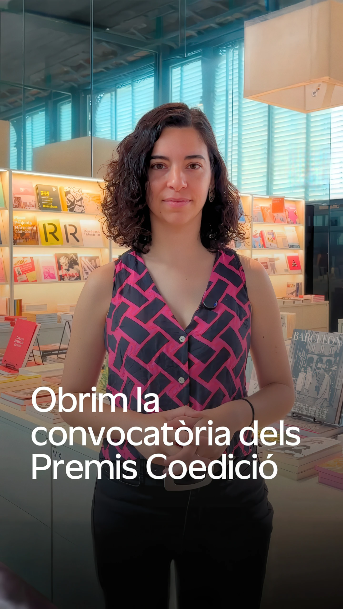 Fotograma del reel de Barcelona Llibres sobre la convocatòria dels Premis Coedició 2026